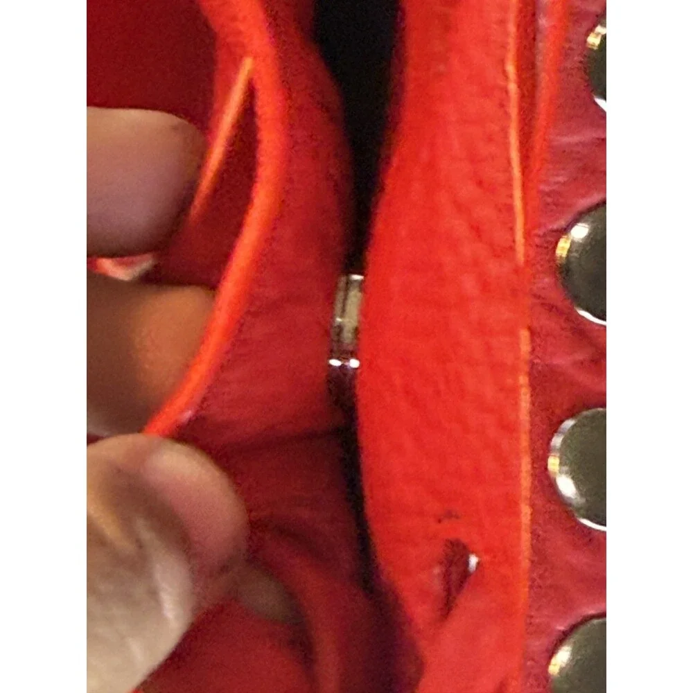 REBECCA MINKOFF Blythe Leather Backpack Red with Silver-Tone Hardware - NWT